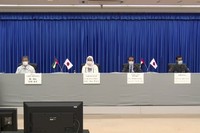 An Emirati man prepares to watch the launch of the 