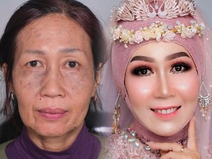 Viral, Makeup Artist Indonesia Bikin Wajah Nenek-nenek Jadi Bak Remaja