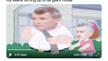 Roy Keane digabarkan murka dan langsung ingin melabrak De Gea di rumahnya. Foto: istimewa