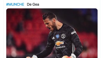 De Gea disebut pemain terbaik Chelsea semalam. Foto: istimewa