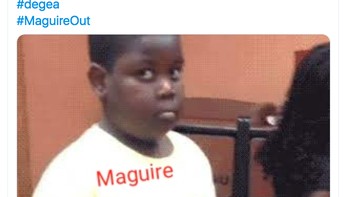 Tapi Harry Maguire juga patut disalahkan dalam laga semalam, tak cuma De Gea. Foto: istimewa