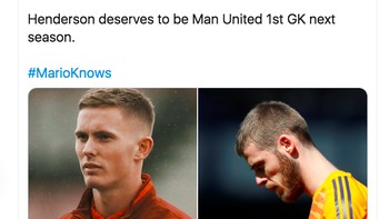 Mungkin sudah saatnya Dean Henderson jadi kiper pertama MU menggantikan De Gea. Foto: istimewa
