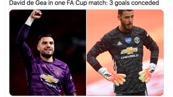 Sergio Romero penampilannya di Piala FA jauh lebih oke dibandingkan De Gea. Foto: istimewa