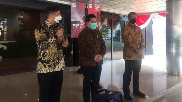 Menteri BUMN Erick Thohir. (CNBC Indonesia/ Monica Wareza)