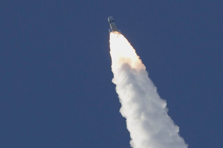 An H-IIA rocket with United Arab Emirates Mars orbiter Hope lifts off from Tanegashima Space Center in Kagoshima, southern Japan Monday, July 20, 2020. A United Arab Emirates spacecraft rocketed away Monday on a seven-month journey to Mars, kicking off the Arab world’s first interplanetary mission. (Hiroki Yamauchi/Kyodo News via AP)