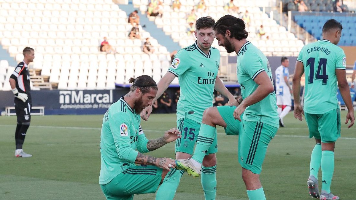 Real Madrid bermain imbang 2-2 dengan Leganes. (Foto: Getty Images/Gonzalo Arroyo Moreno)