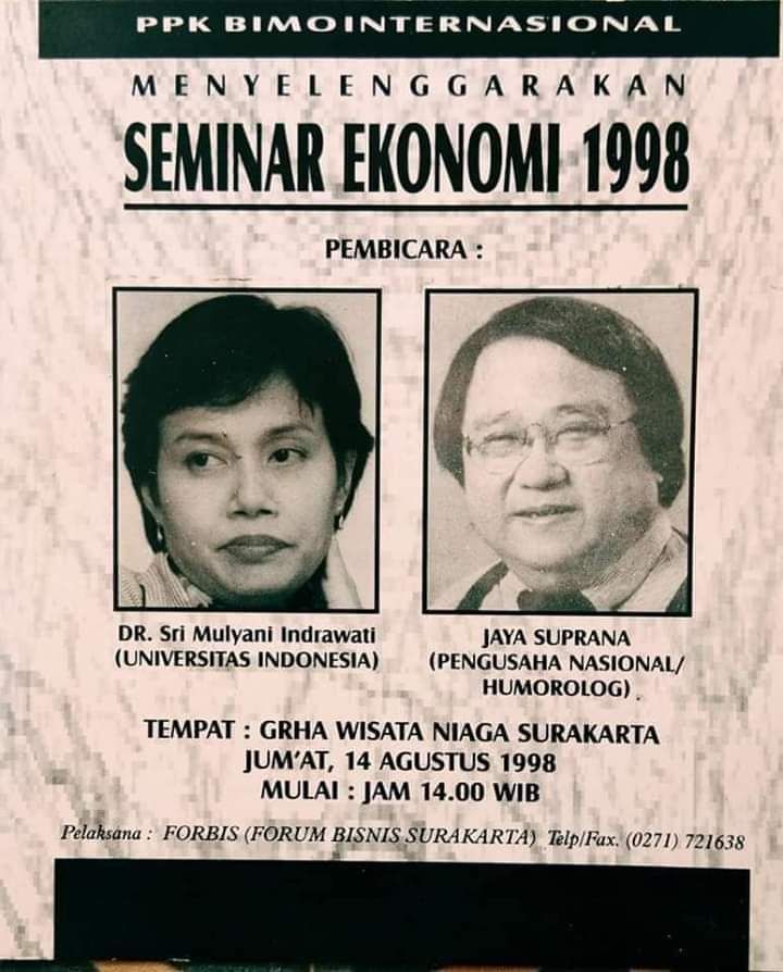 Viral! Foto Jokowi Jadi Panitia Seminar, Sri Mulyani Narasumbernya