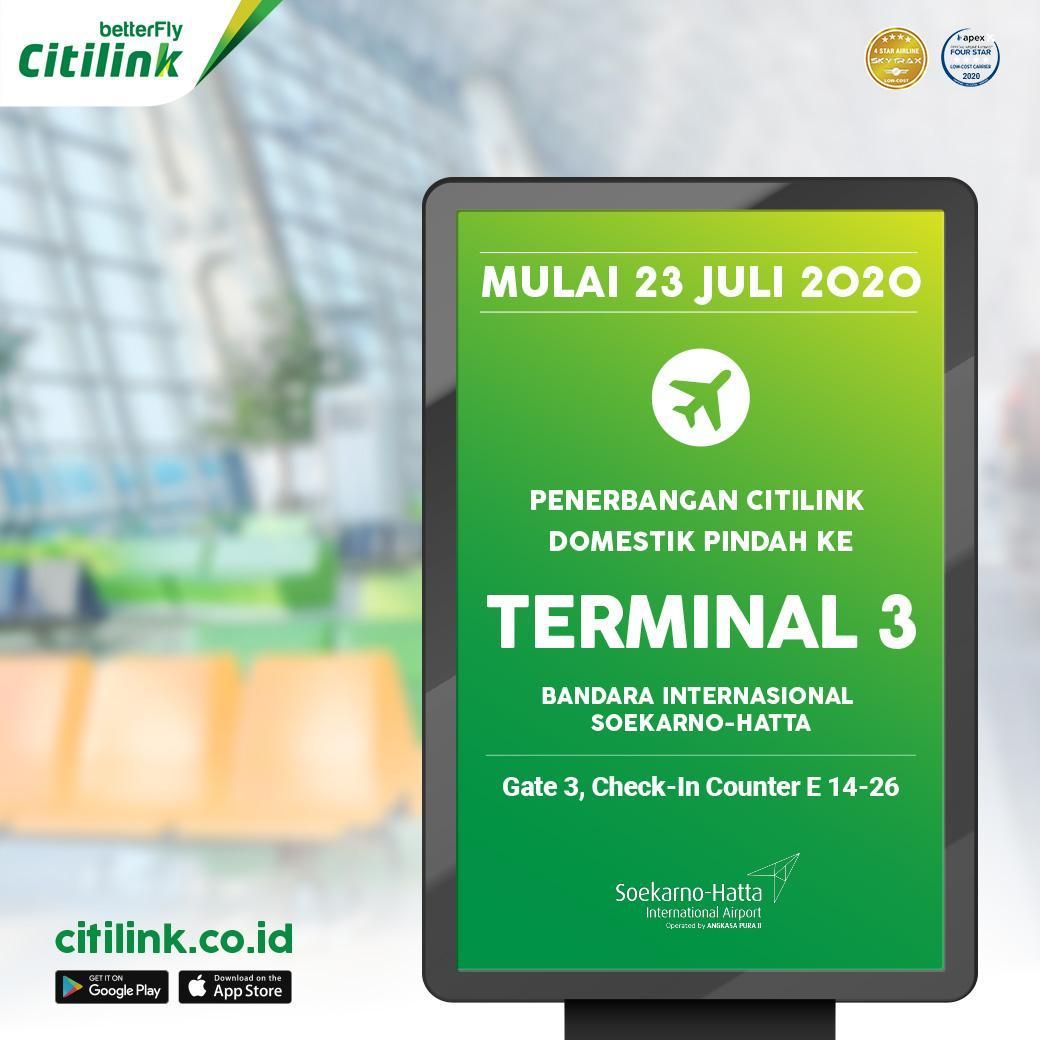 Citilink pindah ke T3 Bandara Soekarno Hatta