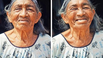 Nenek ini tertawa dibilang cantik (Foto: Mehmet Genc)