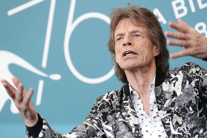 VENICE, ITALY - SEPTEMBER 07: Mick Jagger walks the red carpet ahead of the The Burnt Orange Heresy during the 76th Venice Film Festival at Sala Grande on September 07, 2019 in Venice, Italy. (Photo by Vittorio Zunino Celotto/Getty Images)