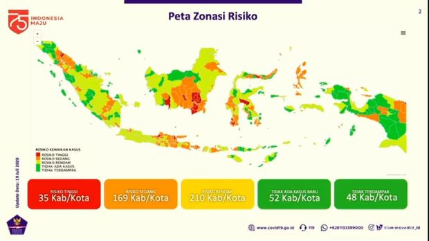 Peta Zonasi Risiko Corona di Indonesia