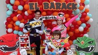 Richard Kyle terlihat hadir di ulang tahun El Barack ke-6 yang digelar di kediamannya dan mengusung tema Power Ranger. Dok. Instagram/inijedar