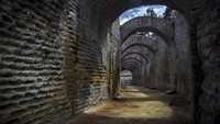 Di masa silam, Kota Baia yang berada di bawah kaki Gunung Vesuvius dilengkapi dengan resor, spa, dan tempat rekreasi mewah lainnya. Istimewa/Dok. Atlas Obscura.