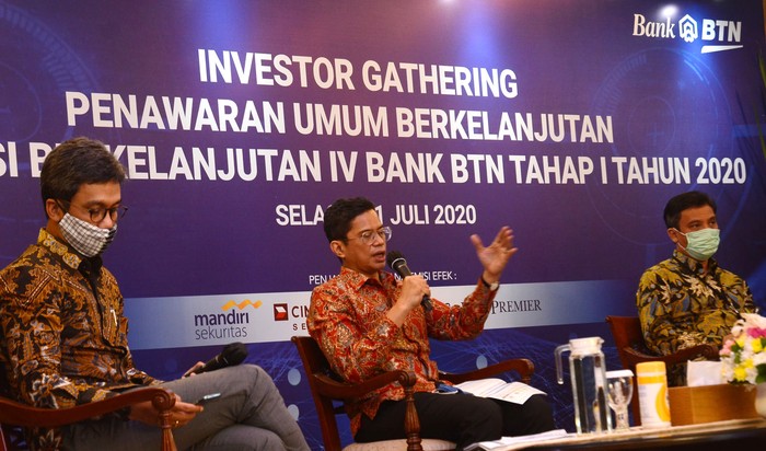 PT Bank Tabungan Negara (BTN) (Persero) Tbk. menerbitkan Obligasi Berkelanjutan BTN-4 tahap I senilai Rp 1,5 triliun. Hasil penjualannya guna mendukung ekspansi kredit dukung sektor riil.
