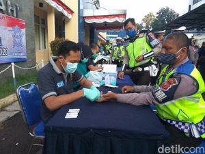 Persiapan Operasi Lodaya, 60 Personel Polres Cimahi Jalani Rapid Test