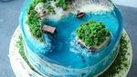 Cantik Banget! 10 Kue Jelly Ini Dibuat dengan Tampilan Pulau yang Indah