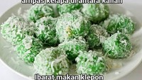 Nah ini maksudnya biar klepon jadi makanan yang islami. Klepon dengan sorban ini jadi candaan netizen. Foto: instagram
