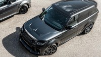 Dibalik kap mesin bersarang jantung bawaan dari SUV Range Rover SVR 5.0 liter V8 yang mampu memuntahkan 575 BHP. Foto: Kahn Design