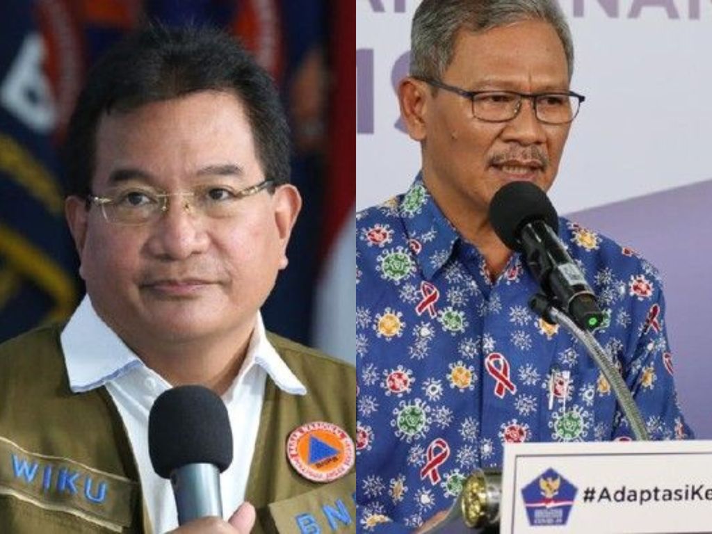 Wiku Adisasmito dan Achmad Yurianto (dok BNPB, kolase foto)