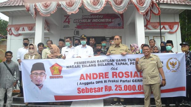 Andre Gerindra menyosialisasikan Nasrul Abit di Pessel
