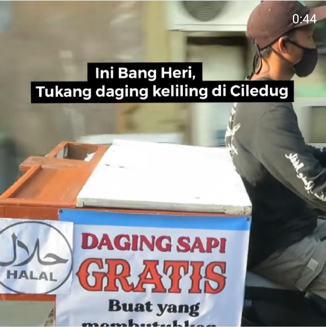 bang heri bagi daging gratis