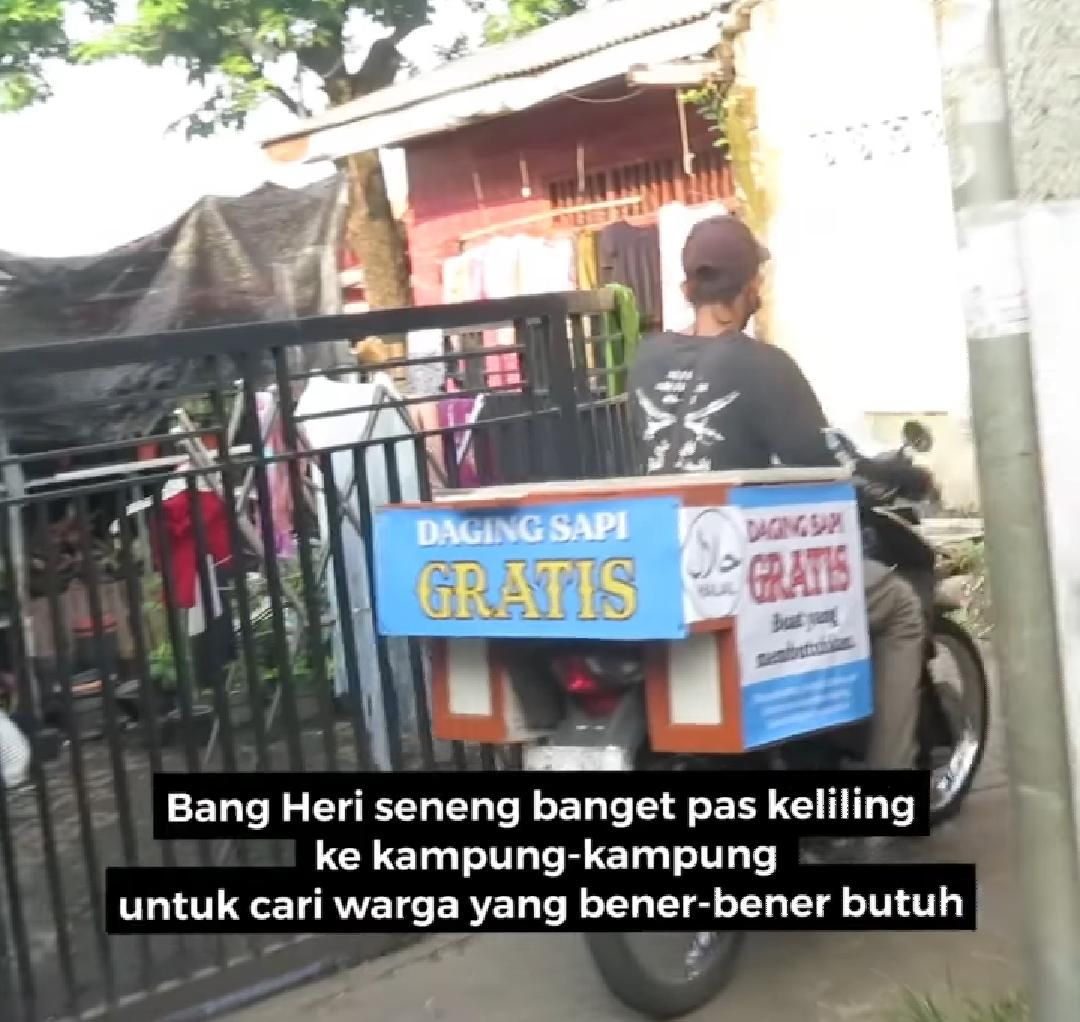 bang heri bagi daging gratis