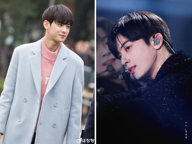 Cha Eun Woo sering disebut sebagai salah satu idol KPop paling tampan. Bagaimana perbedaan penampilannya di foto edit dengan yang tidak? Foto: Dok. Fansite