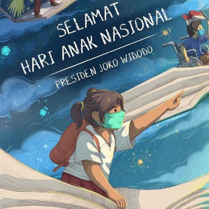 Hari Anak Nasional 2020 Ilustrasi Hari Anak Nasional 2020 di Instagram Jokowi
