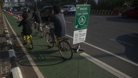 Selain itu, Sambodo turut menyinggung soal adanya rencana pemerintah daerah untuk membuat aturan khusus bagi pesepeda di DKI Jakarta. ANTARA FOTO/Aditya Pradana Putra.