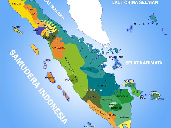 Kondisi Geografis Pulau Sumatera Berdasarkan Peta Lengkap Letak Astronomisnya