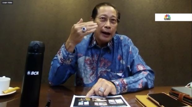Presiden Direktur PT Bank Central Asia Tbk (BBCA) Jahja Setiaatmadja di acara Webinar Nasional CNBC Indonesia bertema 