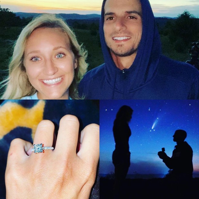 Pada 18 Juli, Nicotera dan pacarnya, Pendrak, bertemu untuk menyaksikan momen langka bintang jatuh. Tak disangka saat mereka tengah asik menikmati momen tersebut, Nicotera lalu berlutut dan melamar Pendrak. Foto-foto romantis tunangan keduanya diambil oleh seorang fotografer yang merupakan teman baik Nicotera, Tim Leach, yang sebelumnya telah bekerjasama dengan Nicotera untuk menyiapkan rencana pertunangannya. Foto: Instagram @primarywithpendrak