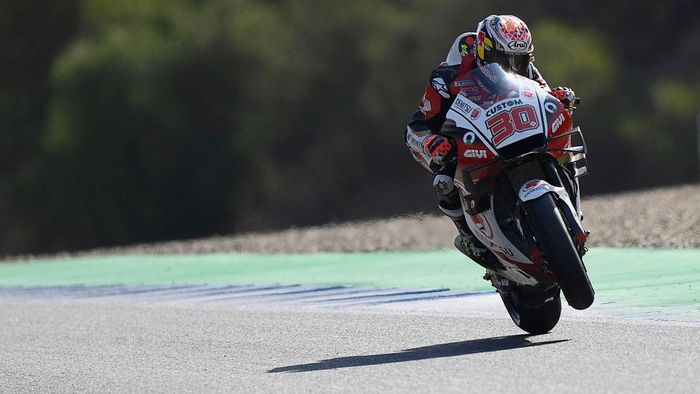 Free Practice II MotoGP Andalusia 2020 JEREZ DE LA FRONTERA, SPAIN - JULY 18: Takaaki Nakagami of Japan and LCR Honda Idemitsu
heads down a straight during the MotoGP of Spain - Qualifying at Circuito de Jerez on July 18, 2020 in Jerez de la Frontera, Spain. (Photo by Mirco Lazzari gp/Getty Images)
