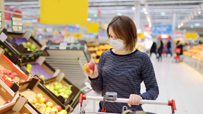 Ilustrasi belanja di supermarket