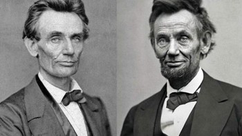 Orang-orang yang menjabat sebagai presiden memang akan lebih ceoat tua karena tugasnya yang berat mengurus negara, tak terkecuali presiden AS ke-16 Abraham Lincoln. Foto ini memperlihatkan Lincoln yang menua pada gambar yang membandingkannya sebelum dan sesudah terjadi Perang Saudara. Foto: via Daily Forest