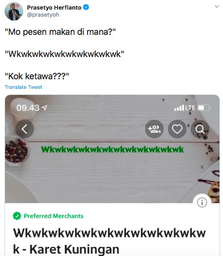 Nama gerai makanan unik