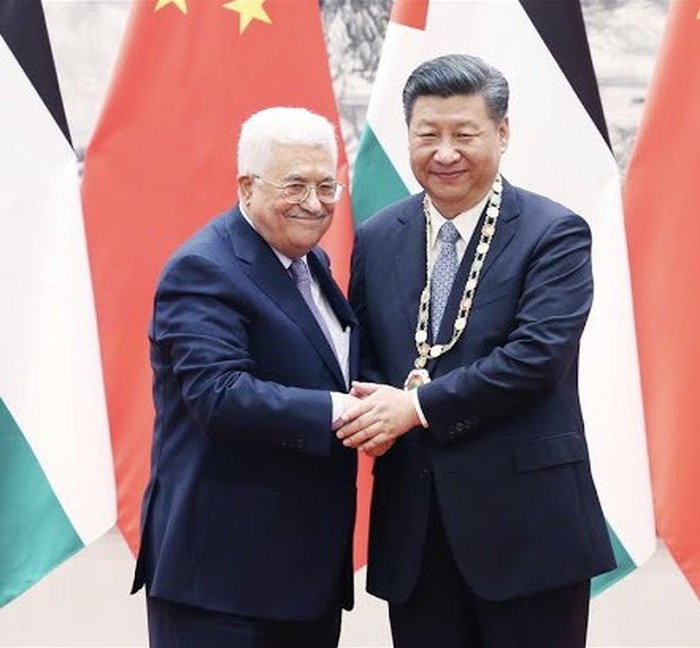 Presiden China Xi Jinping dan Presiden Palestina Abbas (Dok. China Mission to UN)