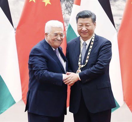 Presiden China Xi Jinping dan Presiden Palestina Abbas (Dok. China Mission to UN)