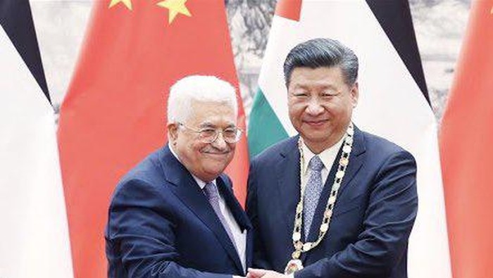 Presiden China Xi Jinping dan Presiden Palestina Abbas (Dok. China Mission to UN)