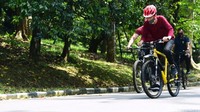 Jokowi merasa tubuhnya sehat pagi ini. Dia bersepeda agar imunitas semakin baik.