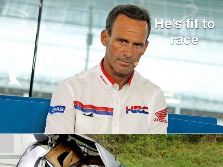 Meme-meme Kocak Marquez Tampil di MotoGP Andalusia Usai Patah Lengan