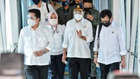 Menhub hadir meresmikan bersama Menteri BUMN Erick Thohir, Menteri Pariwisata dan Ekonomi Kreatif Wishnutama Kusubandio serta Dirut PT ASDP Indonesia Ferry Ira Puspadewi.