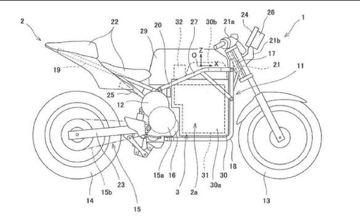 Paten motor listrik Kawasaki