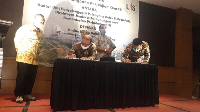Penandatanganan perjanjian konsesi dengan PT LIS
