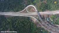 Tol Manado-Bitung (Mabit) seksi 1 Manado-Airmadidi (14 km) serta sebagian ruas seksi 2 hingga Kauditan (7 km) siap beroperasi. Foto: Dok. Istimewa/Kementerian PUPR