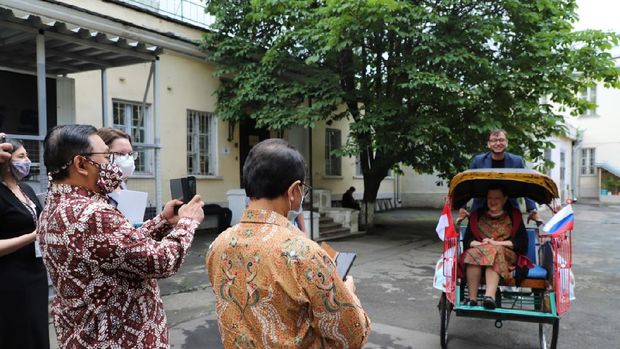 Becak Yogyakarta di Museum Rusia