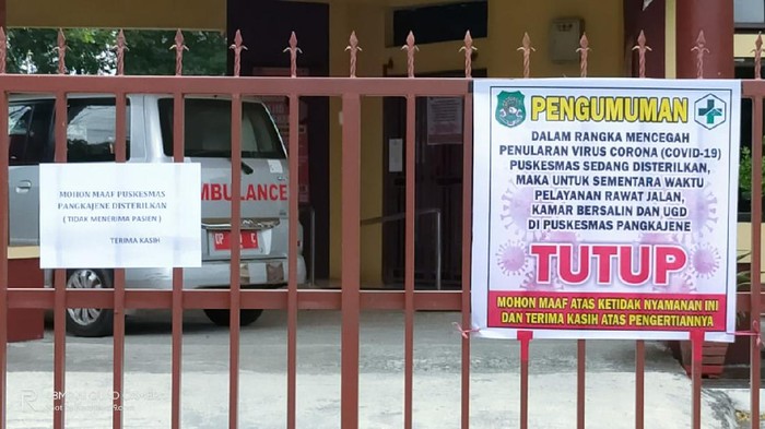 Layanan Puskesmas di Sidrap Tutup Sementara.