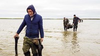 Fosil mammoth ini ditemukan oleh penggembala rusa beberapa hari lalu. Artem Cheremisov/Governor of Yamalo-Nenets region of Russia Press Office via AP