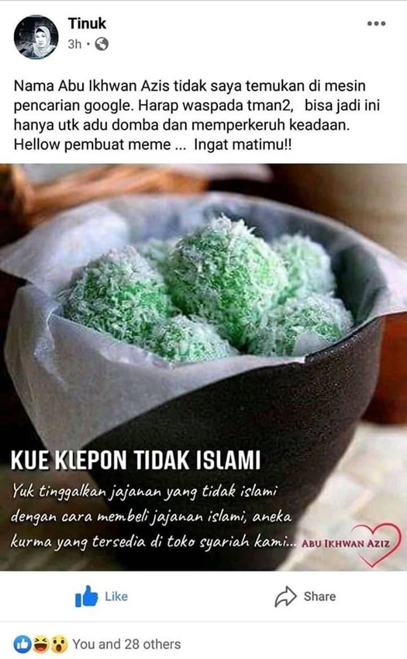 Klepon 'kurang islami' ramai dibicarakan setelah adanya sebuah foto yang beredar. Berikut ini deretan meme klepon yang mendadak naik karena kehebohan kemarin.