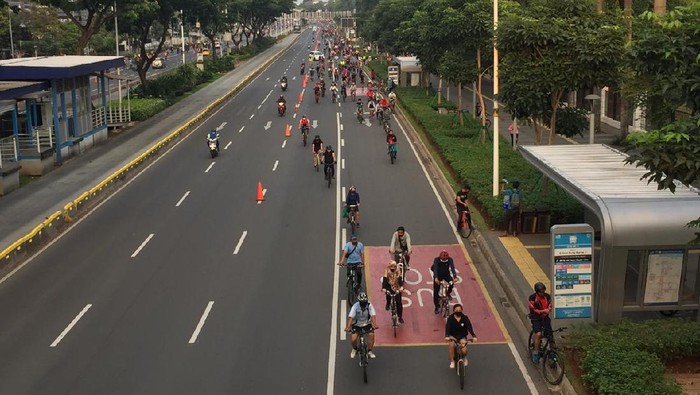 Pesepada padati Jalur sepeda di Sudirman Thamrin pagi ini